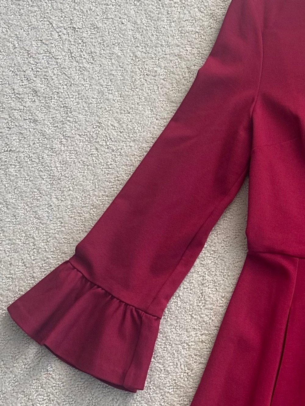 Kate Spade Colorblock Bell Sleeve Ponte Dress Cranberry L Cocktail Party Preppy - Picture 6 of 16